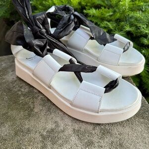 Voile Blanche Aria Vitello Lace-up Sandals Sz 38